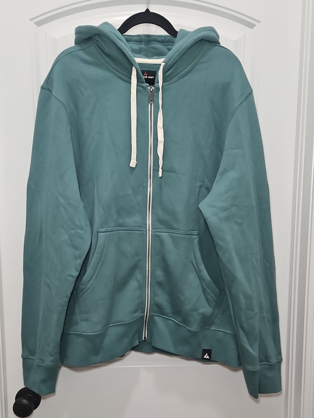 American Giant Mid Weight Full Zip Hoodie Sweatshirt XL Men's New Logo
